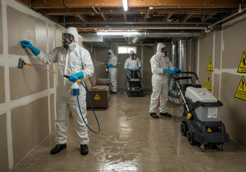 Basement Moisture Removal and Structural Drying process in Stephens City, VA